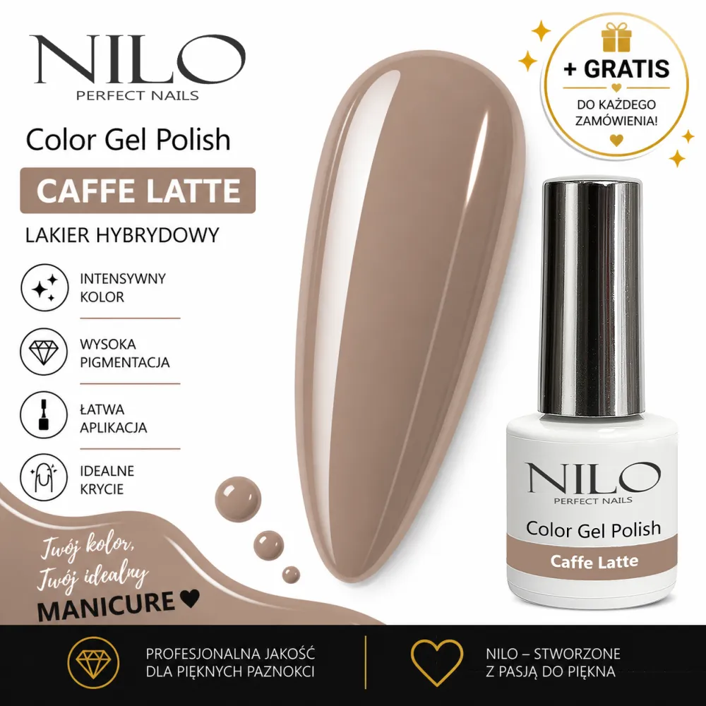Lakier Hybrydowy Caffe Latte – NILO no.74